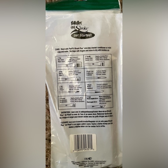 NEW 18 Plaid Folk Art One Stroke Donna Dewberry Paint Brushes - Picture 3 of 9